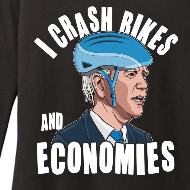 I Crash Bikes And Economies Anti Biden Womens CVC Long Sleeve Shirt