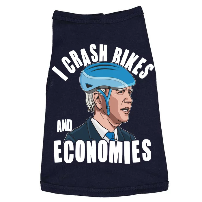 I Crash Bikes And Economies Anti Biden Doggie Tank