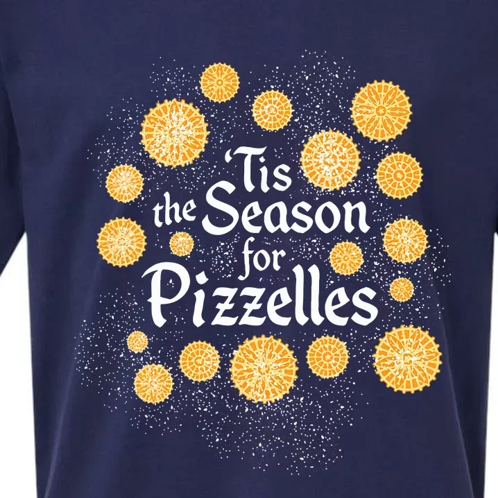 Italian Christmas Cookies Tis the Season for Pizzelles Sueded Cloud Jersey T-Shirt