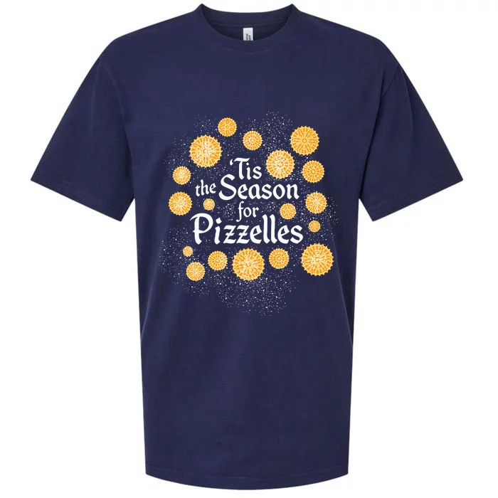 Italian Christmas Cookies Tis the Season for Pizzelles Sueded Cloud Jersey T-Shirt