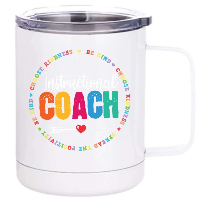 Instructional Coach Crew Back To School Matching Group Front & Back 12oz Stainless Steel Tumbler Cup