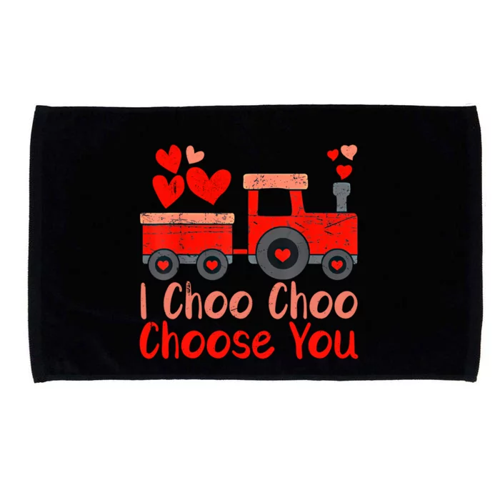 I Choo Choo Choose You Cute Train Heart Valentines Day Gift Microfiber Hand Towel