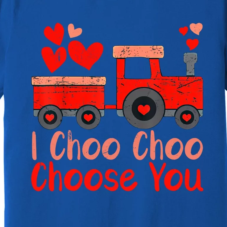 I Choo Choo Choose You Cute Train Heart Valentines Day Gift Premium T-Shirt