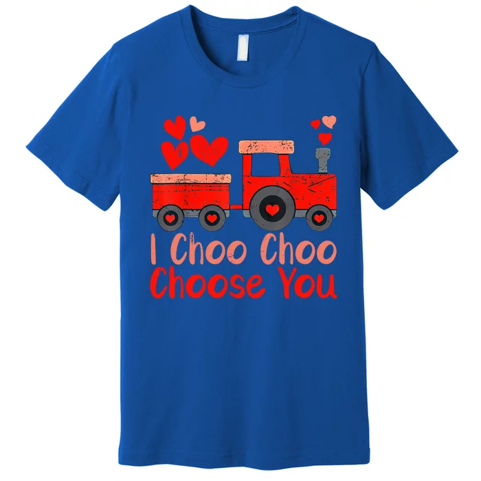 I Choo Choo Choose You Cute Train Heart Valentines Day Gift Premium T-Shirt