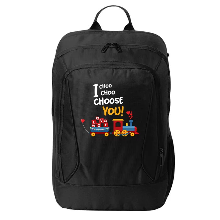 I Choo Choo Choose You Love Train Cupid Gift Heart Funny Meaningful Gift City Backpack