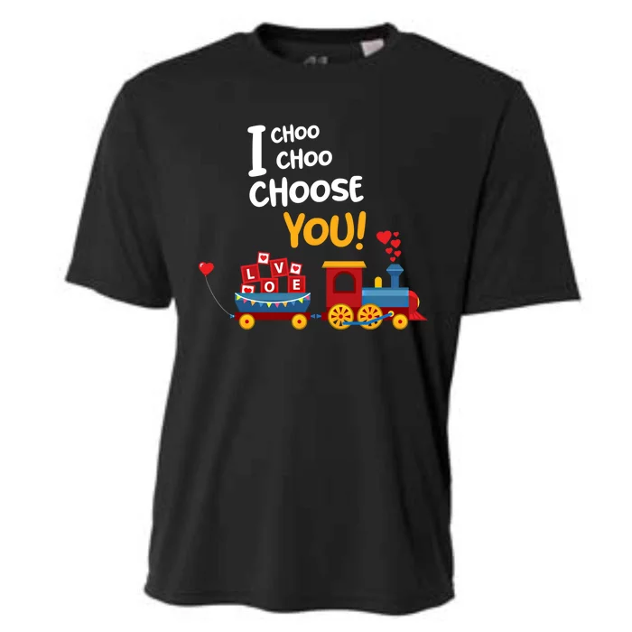 I Choo Choo Choose You Funny Gift Love Train Gift Friend Cooling Performance Crew T-Shirt