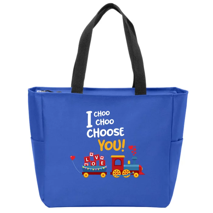 I Choo Choo Choose You Funny Gift Love Train Gift Friend Zip Tote Bag