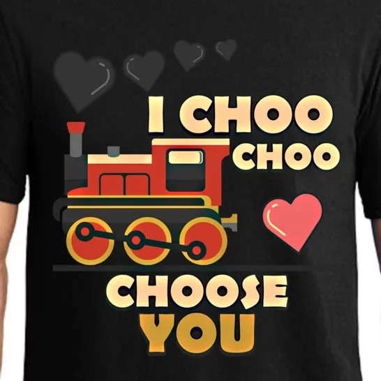 I Choo Choo Choose You Train Love Hearts Valentines Day Gift Pajama Set