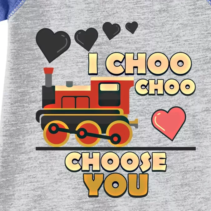 I Choo Choo Choose You Train Love Hearts Valentines Day Gift Infant Baby Jersey Bodysuit