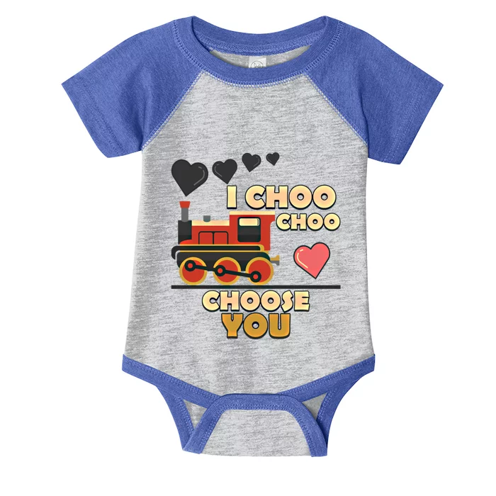 I Choo Choo Choose You Train Love Hearts Valentines Day Gift Infant Baby Jersey Bodysuit