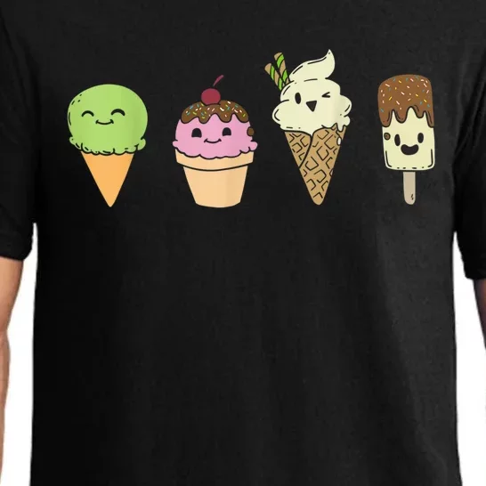 Ice Cream Cones Popsicle Frozen Food Gif Pajama Set