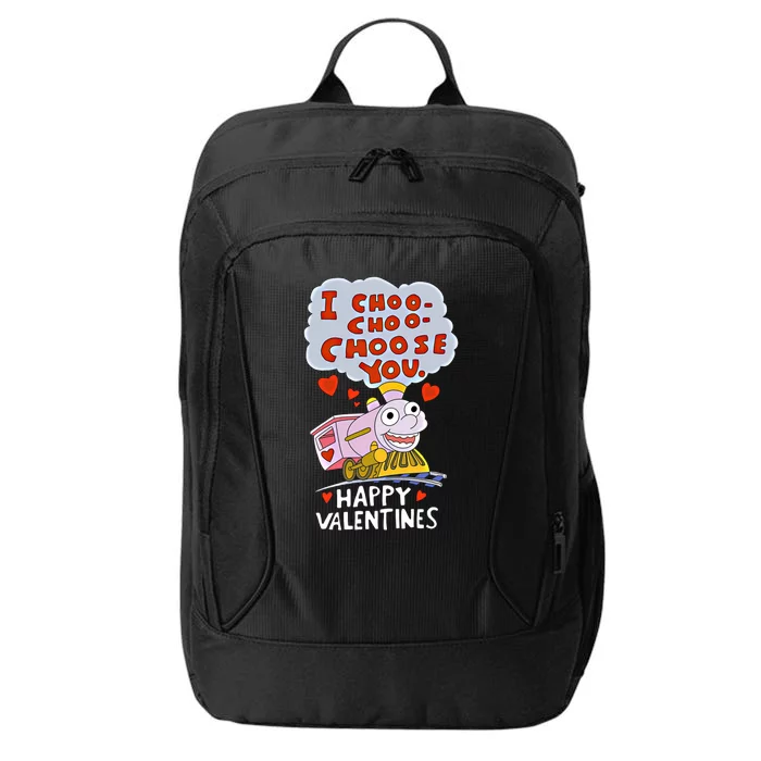 I Choo Choo Choose You Train Love Hearts Valentines Day Gift City Backpack