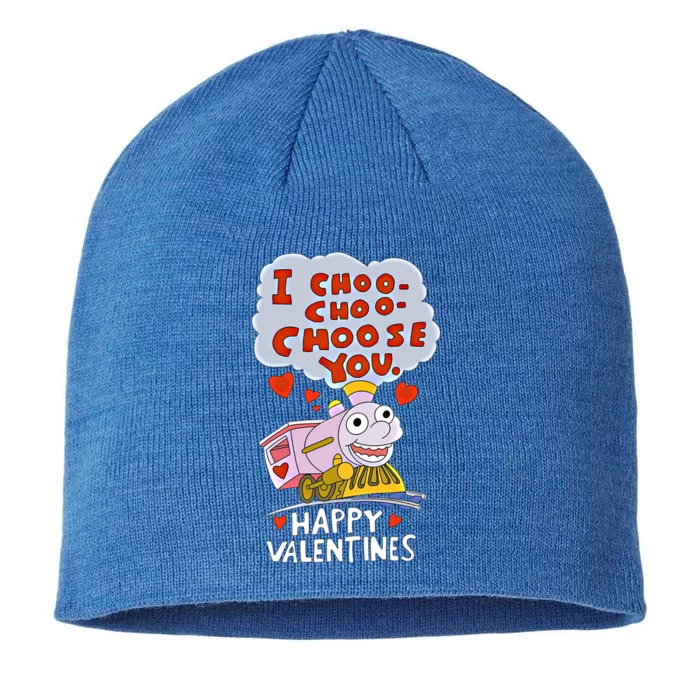 I Choo Choo Choose You Train Love Hearts Valentines Day Gift 8 1/2in Sustainable Knit Beanie