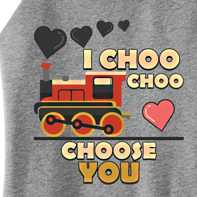 I Choo Choo Choose You Train Love Hearts Valentines Day Gift Women’s Perfect Tri Rocker Tank