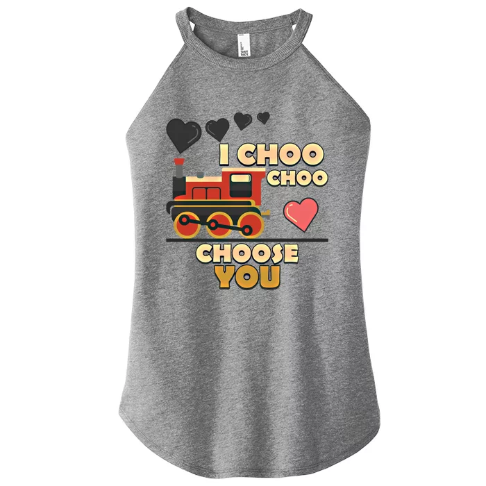 I Choo Choo Choose You Train Love Hearts Valentines Day Gift Women’s Perfect Tri Rocker Tank