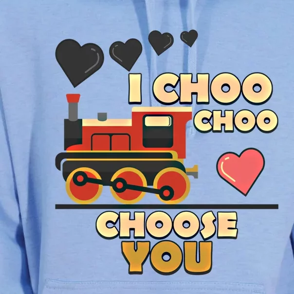 I Choo Choo Choose You Train Love Hearts Valentines Day Gift Unisex Surf Hoodie