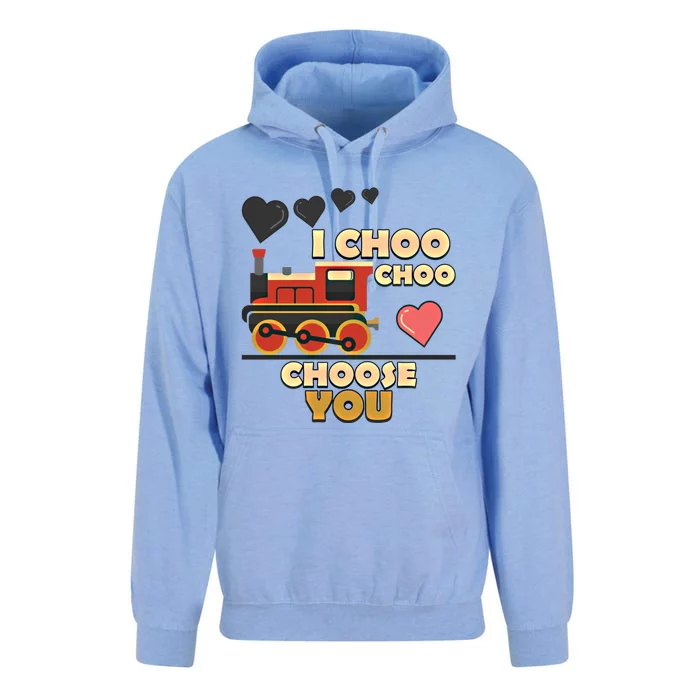 I Choo Choo Choose You Train Love Hearts Valentines Day Gift Unisex Surf Hoodie