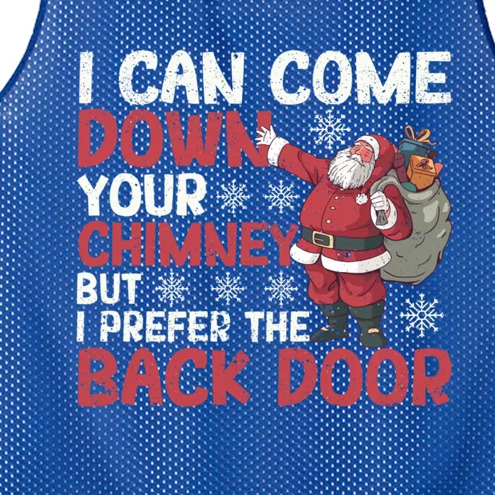 I Can Come Down Your Chimney Dirty Santa Claus Jokes Xmas Pj Cute Gift Mesh Reversible Basketball Jersey Tank