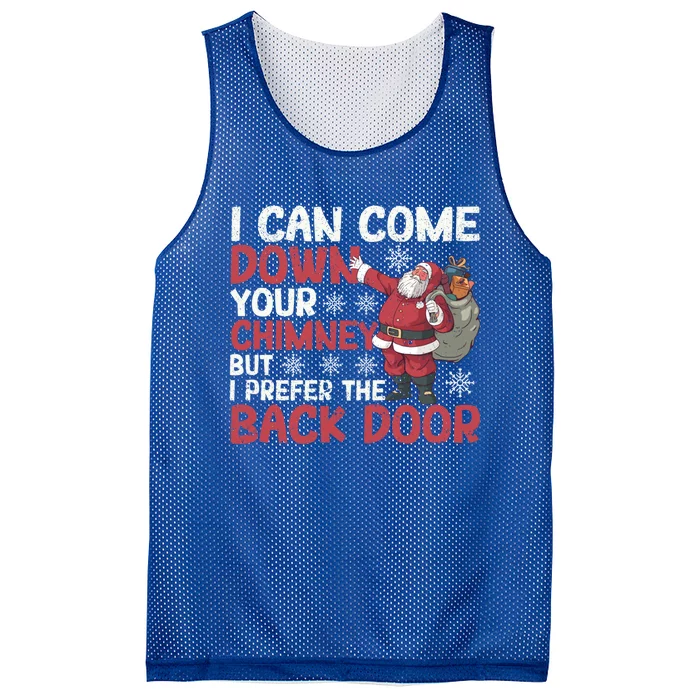 I Can Come Down Your Chimney Dirty Santa Claus Jokes Xmas Pj Cute Gift Mesh Reversible Basketball Jersey Tank