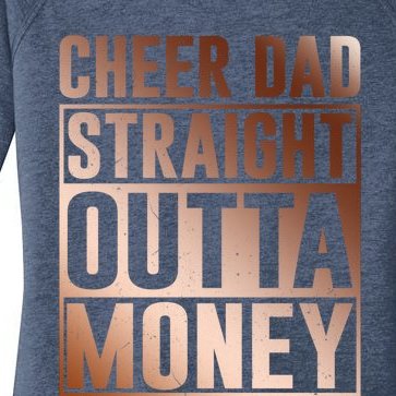 I Cheer Coach Gift Cheer Dad Straight Outta Money Cool Gift Women’s Perfect Tri Tunic Long Sleeve Shirt