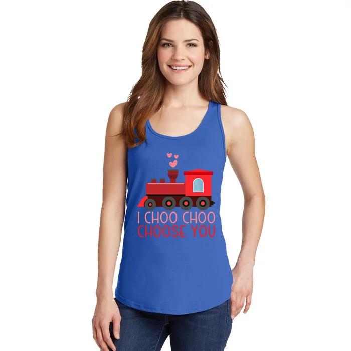 I Choo Choo Choose You Train Lover Valentine's Day Gift Ladies Essential Tank