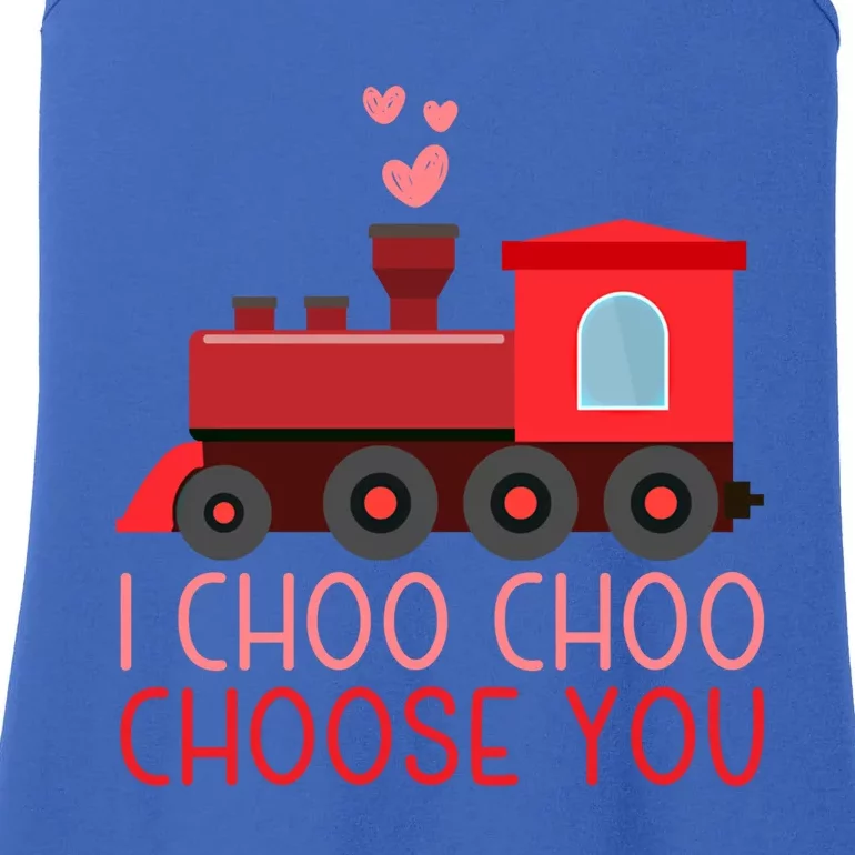 I Choo Choo Choose You Train Lover Valentine's Day Gift Ladies Essential Tank