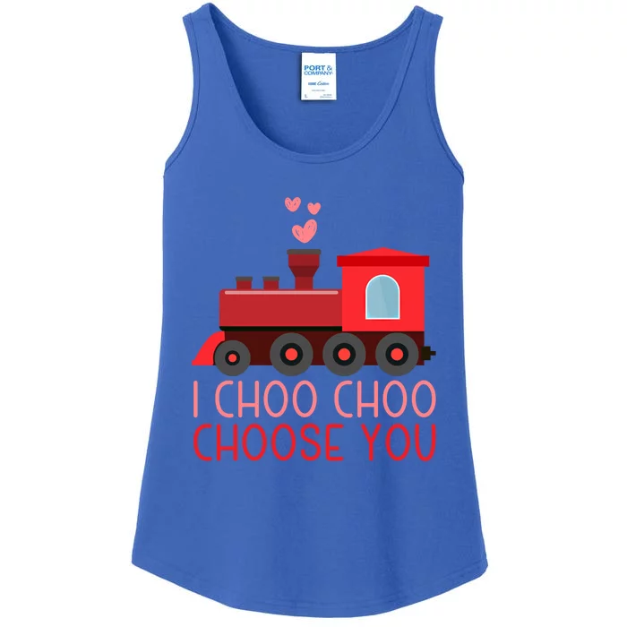 I Choo Choo Choose You Train Lover Valentine's Day Gift Ladies Essential Tank