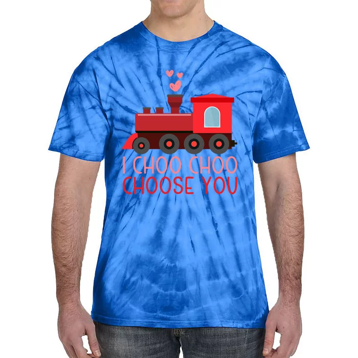 I Choo Choo Choose You Train Lover Valentine's Day Gift Tie-Dye T-Shirt