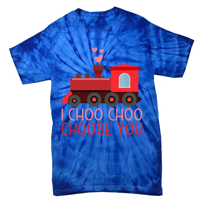 I Choo Choo Choose You Train Lover Valentine's Day Gift Tie-Dye T-Shirt