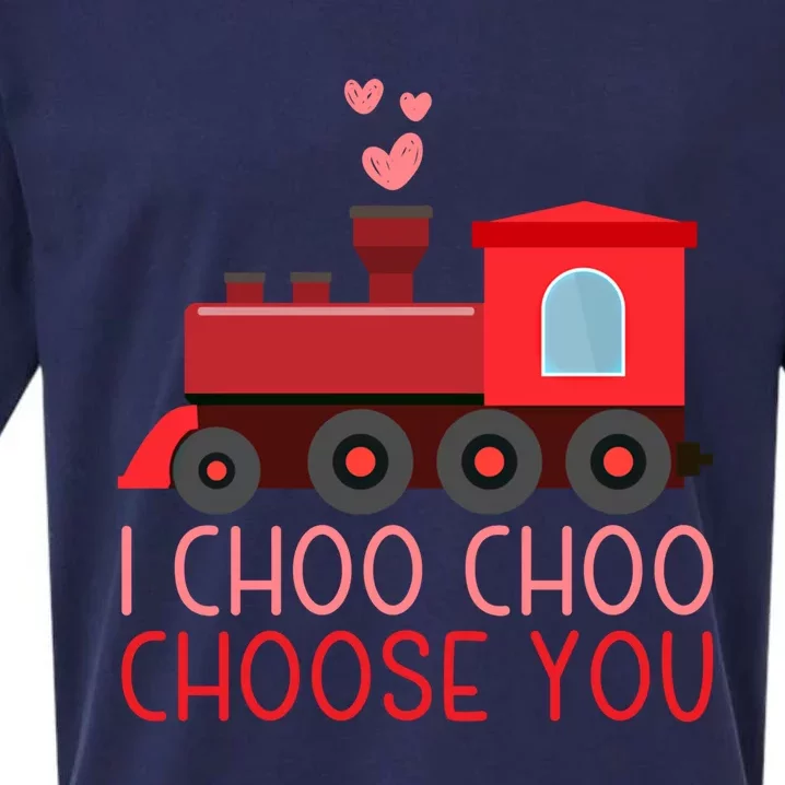 I Choo Choo Choose You Train Lover Valentine's Day Gift Sueded Cloud Jersey T-Shirt