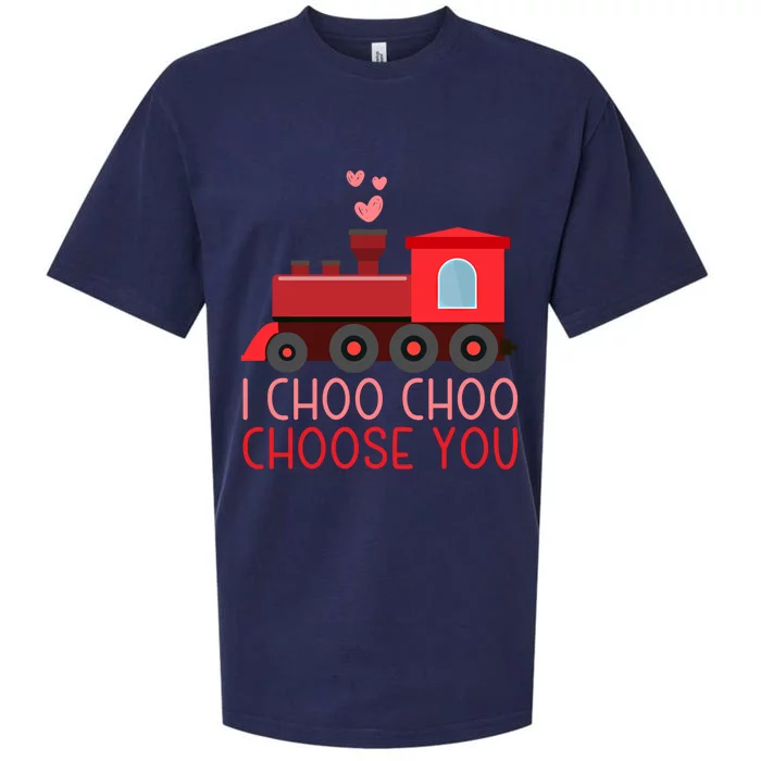 I Choo Choo Choose You Train Lover Valentine's Day Gift Sueded Cloud Jersey T-Shirt