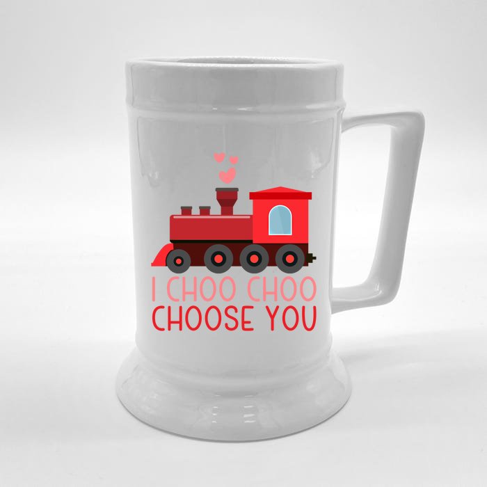 I Choo Choo Choose You Train Lover Valentine's Day Gift Front & Back Beer Stein