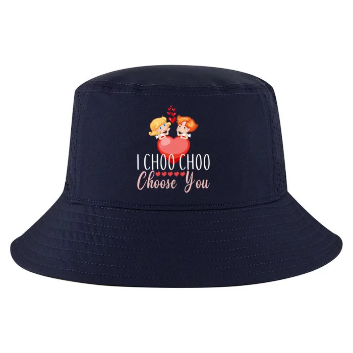 I Choo Choo Choose You Train Valentine`s Day Cool Gift Cool Comfort Performance Bucket Hat