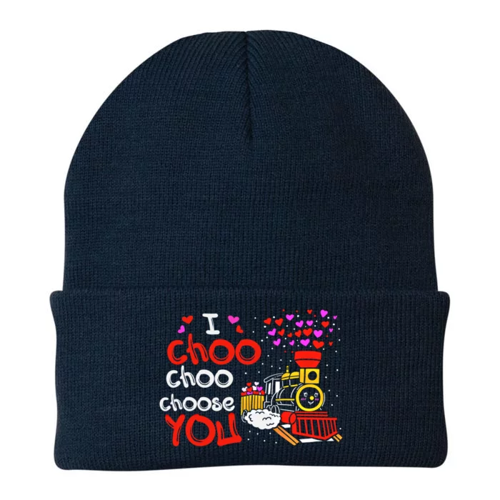 I Choo Choo Choose You Valentine Train Lovers Funny Gift Knit Cap Winter Beanie