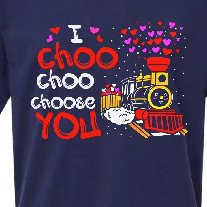 I Choo Choo Choose You Valentine Train Lovers Funny Gift Sueded Cloud Jersey T-Shirt