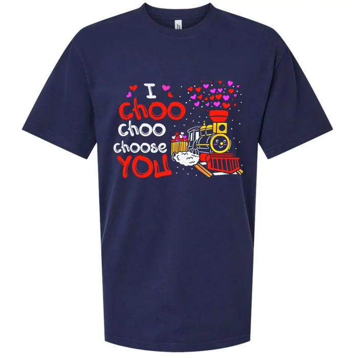 I Choo Choo Choose You Valentine Train Lovers Funny Gift Sueded Cloud Jersey T-Shirt