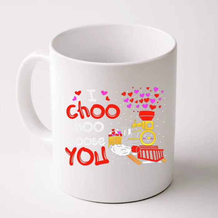 I Choo Choo Choose You Valentine Train Lovers Funny Gift Front & Back Coffee Mug