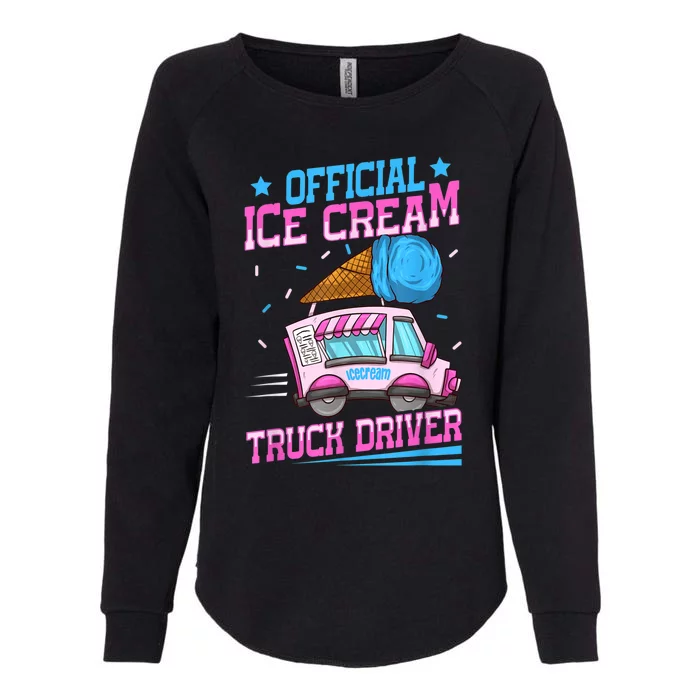 Ice Cream Cone Design For An Ice Cream Truck Driver Womens California Wash Sweatshirt