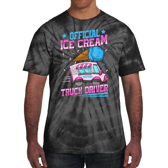 Ice Cream Cone Design For An Ice Cream Truck Driver Tie-Dye T-Shirt