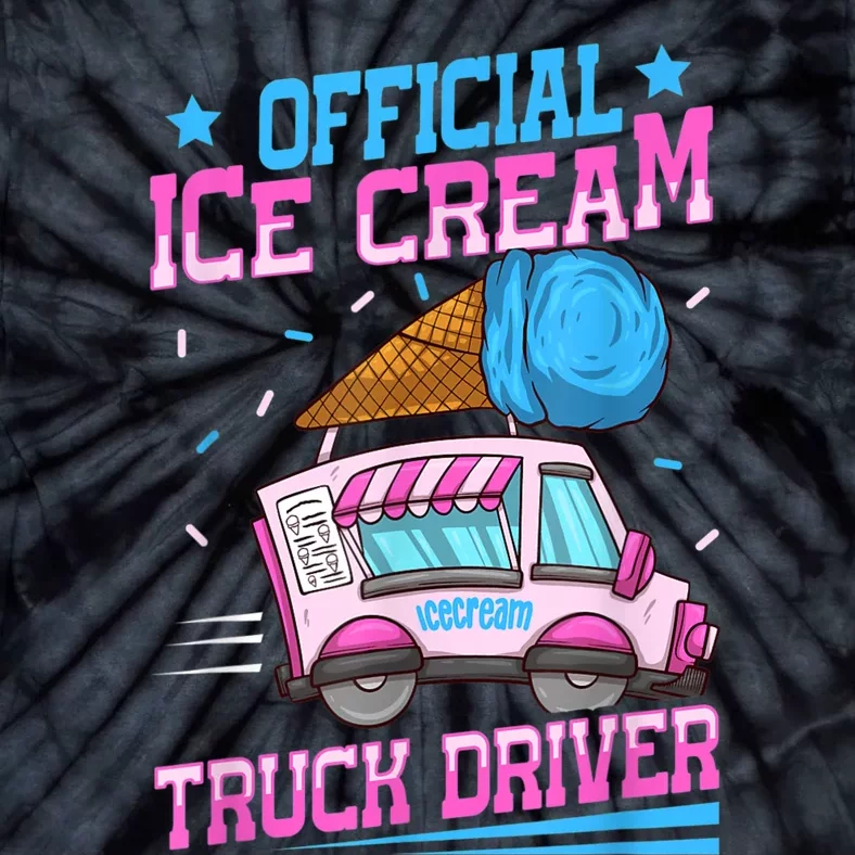 Ice Cream Cone Design For An Ice Cream Truck Driver Tie-Dye T-Shirt