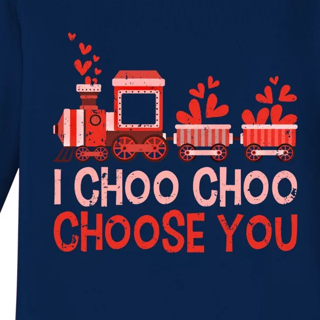 I Choo Choo Choose You Valentines Day Train Gift Baby Long Sleeve Bodysuit