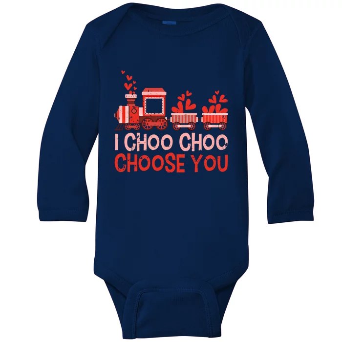 I Choo Choo Choose You Valentines Day Train Gift Baby Long Sleeve Bodysuit