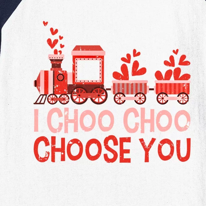 I Choo Choo Choose You Valentines Day Train Gift Baseball Sleeve Shirt