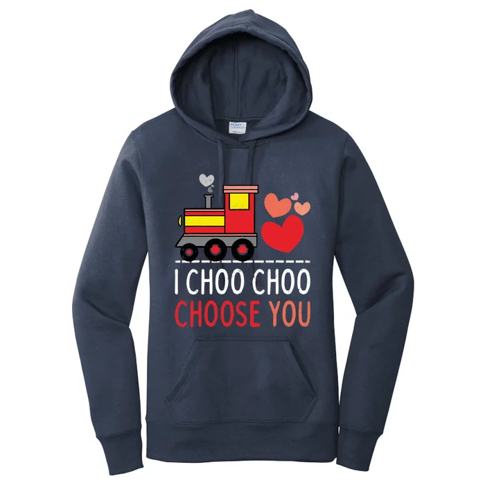 I Choo Choo Choose You Valentines Day Train Women's Pullover Hoodie