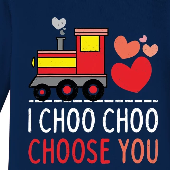 I Choo Choo Choose You Valentines Day Train Baby Long Sleeve Bodysuit