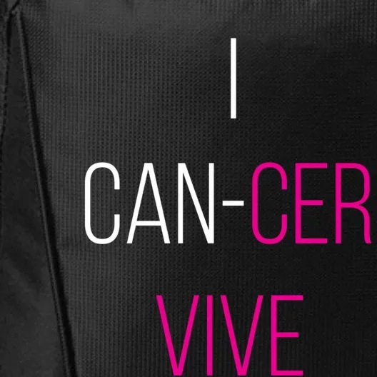 I Can Cer Vive Funny Breast Cancer Survivor Funny Gift City Backpack