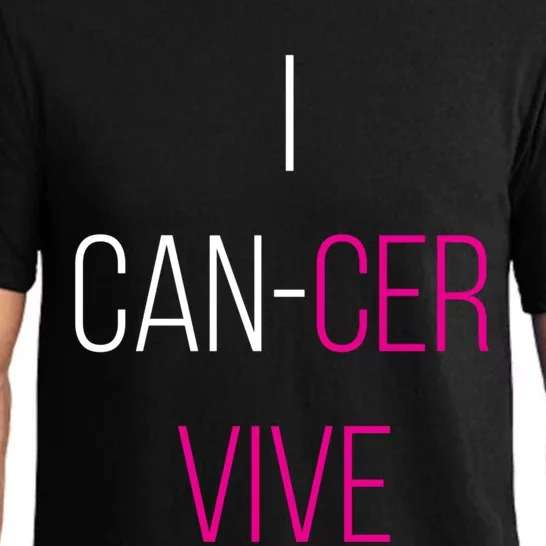 I Can Cer Vive Funny Breast Cancer Survivor Funny Gift Pajama Set