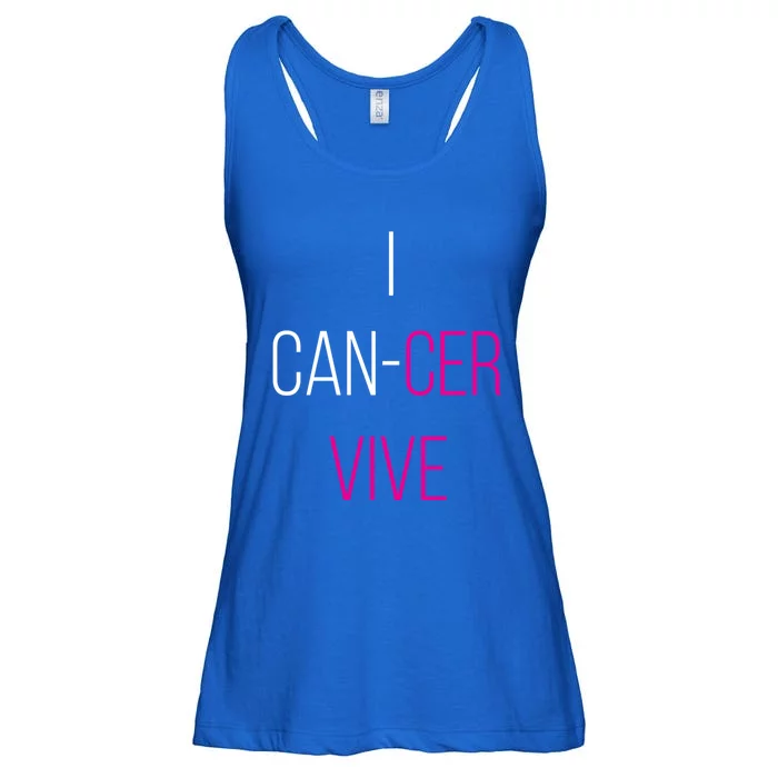 I Can Cer Vive Funny Breast Cancer Survivor Funny Gift Ladies Essential Flowy Tank