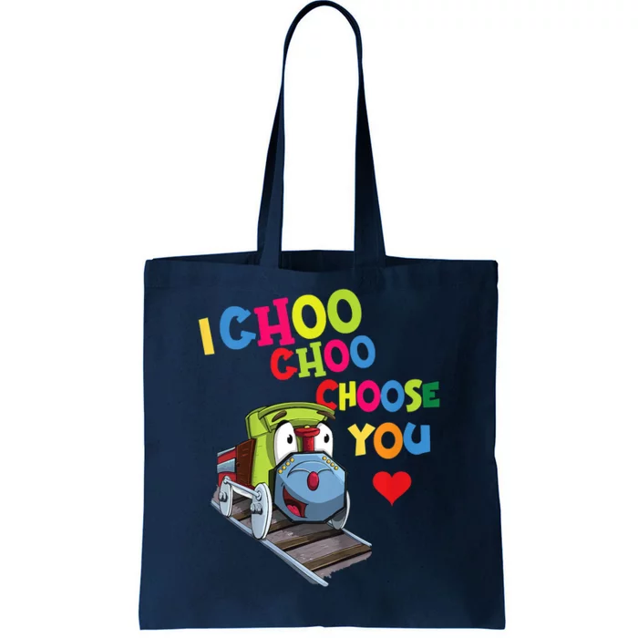 I Choo Choo Choose You Valentine's Day Train Tote Bag