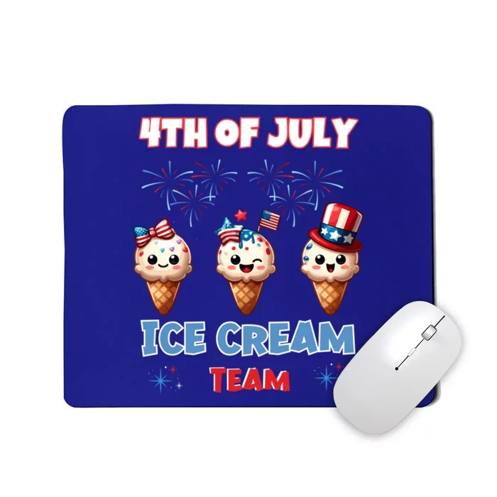 Ice Cream Cones 4th July Holiday Patriotic Memorial Day Cute Gift Mousepad